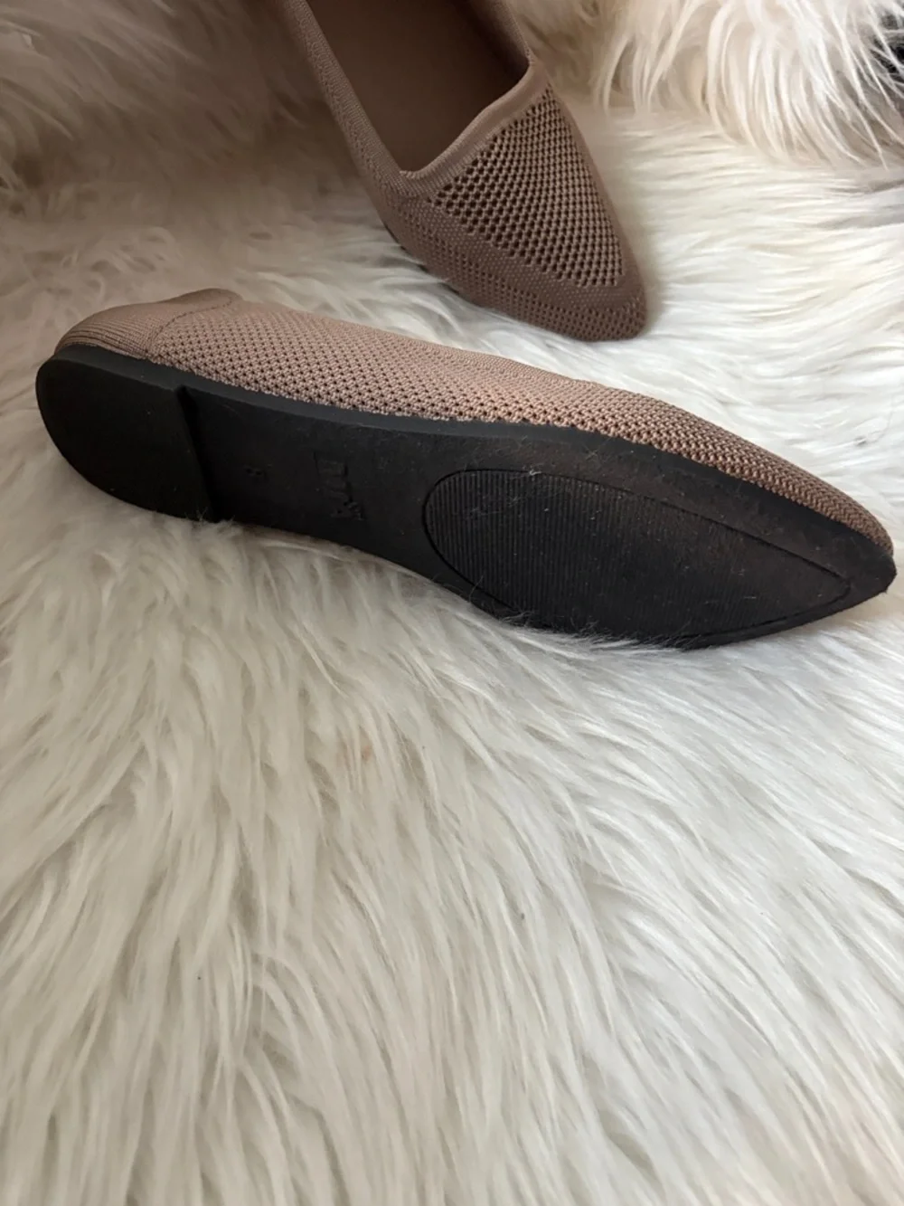 MIA Women's Knit Pointed-Toe Flats — Taupe - Picture 3 of 3